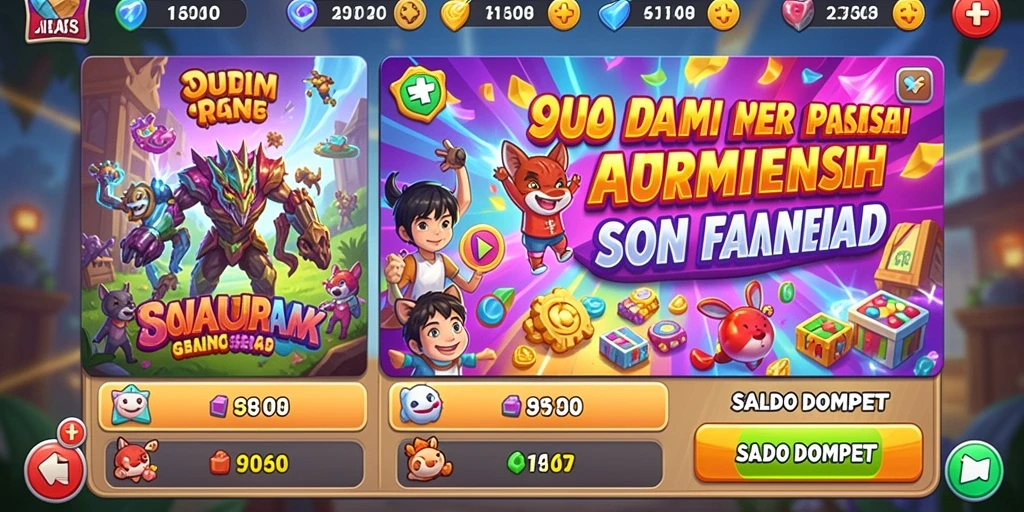 Tangkapan layar menunjukkan gameplay yang intens dan penuh warna.