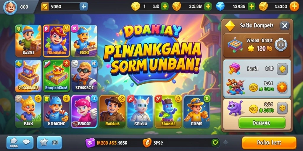 Tampilan awal yang menawan dengan karakter lucu.